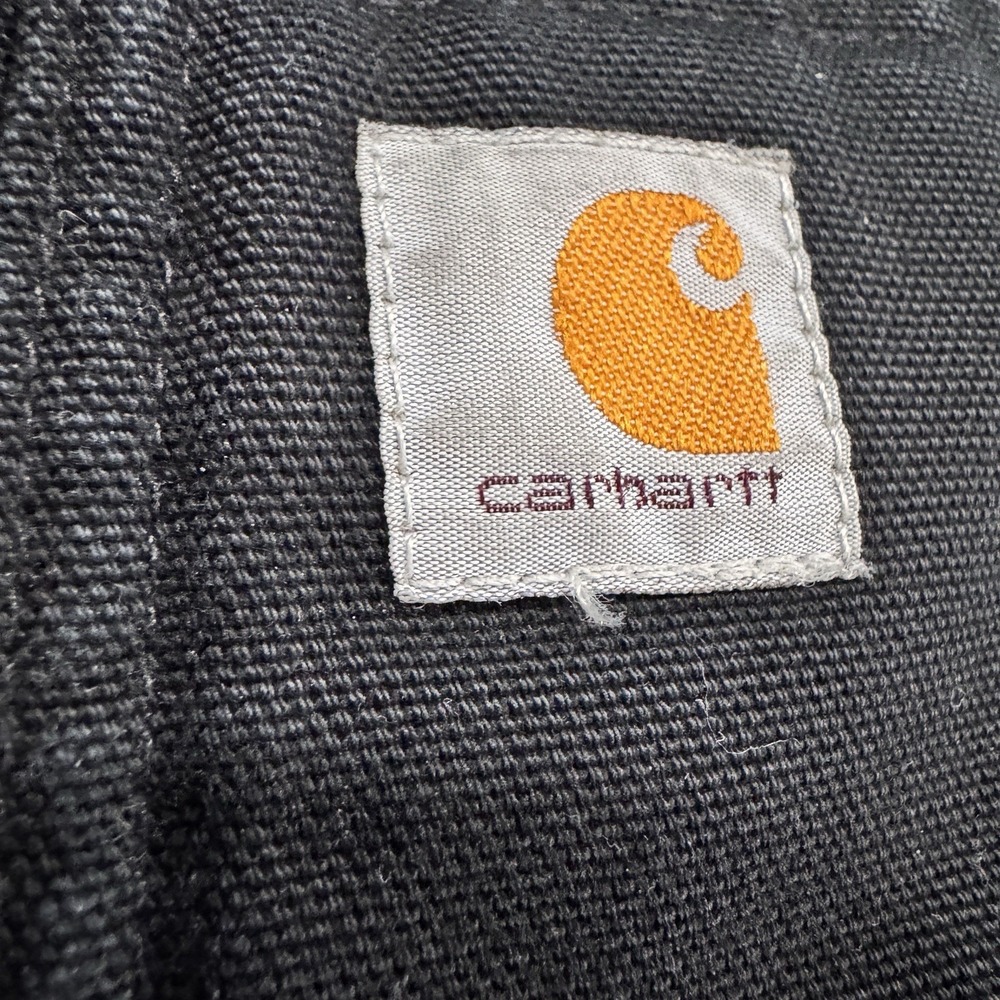 Carhartt Vest Men 2XL XXL Black Canvas Sherpa Lined Workwear Duck Relaxed Jacket - Picture 2 of 9
